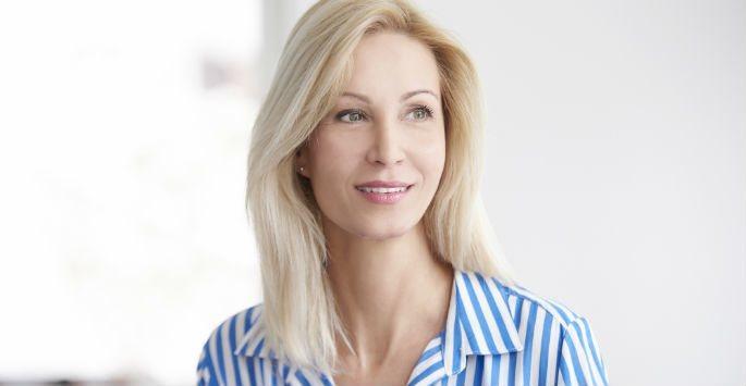 woman looking off into distance
