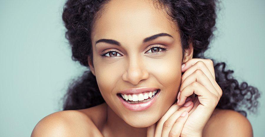 woman smiling