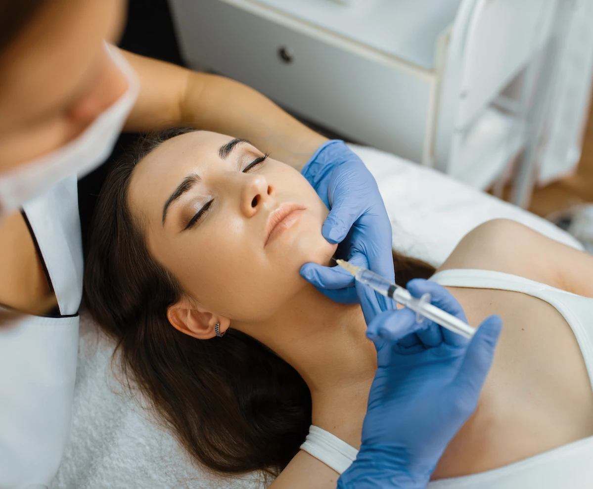 kybella injection to the double chin area