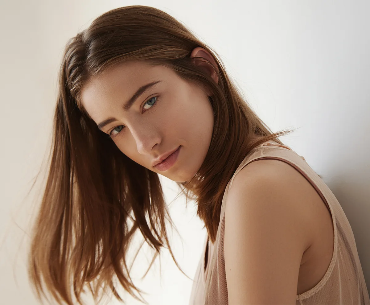 Beautiful woman with healthy hair